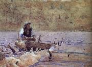 Anglers on the boat Winslow Homer